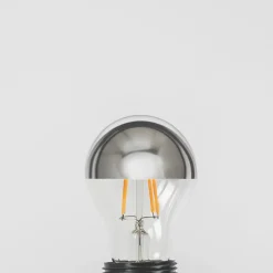 E27 3,5W toppforspeilet lyspære A60, 2700K sølv