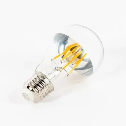 E27 3,5W toppforspeilet lyspære A60, 2700K sølv