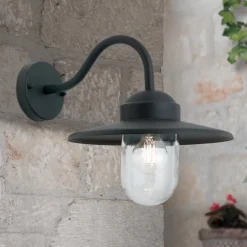 Edward utendørs vegglampe i vintage-stil, antrasitt