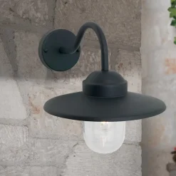 Edward utendørs vegglampe i vintage-stil, antrasitt