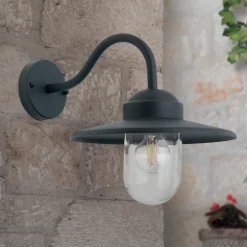 Edward utendørs vegglampe i vintage-stil, antrasitt