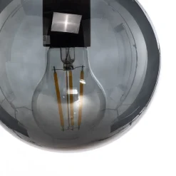 Efe 2155 hengelampe, skjerm i røkt glass, Ø15 cm