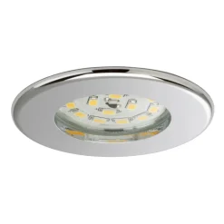 Effektiv LED-downlight Nikas IP44 krom