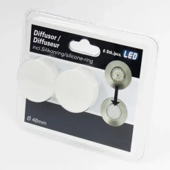 Effektiv LED-downlight Nikas IP44 krom