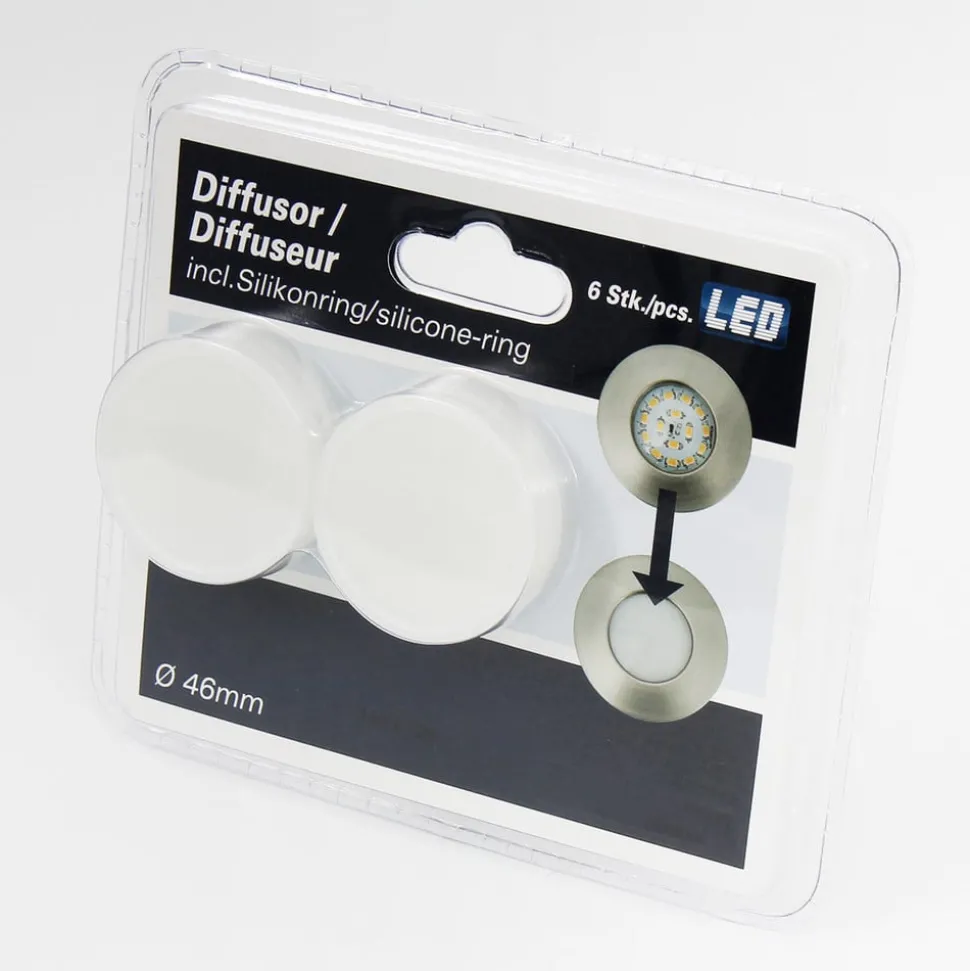 Effektiv LED-downlight Nikas IP44 krom