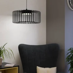 EGLO connect LED-hengelampe Ginestrone-Z, 1 lyskilde, svart