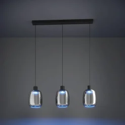 EGLO connect LED-hengelampe Molochio-Z, 3 lyskilder, svart, klar
