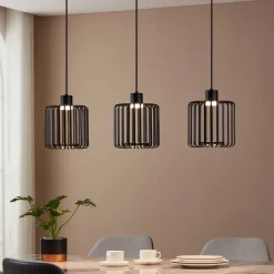 EGLO connect LED-hengelampe Ginestrone-Z, 3 lyskilder, svart