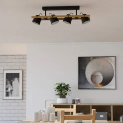 EGLO connect LED-taklampe Hornwood-Z, 4 lyskilder, svart