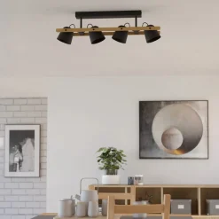 EGLO connect LED-taklampe Hornwood-Z, 4 lyskilder, svart