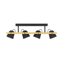 EGLO connect LED-taklampe Hornwood-Z, 4 lyskilder, svart