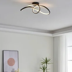 EGLO connect LED-taklampe Calarossa-Z, svart, aluminium