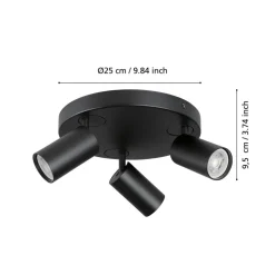 EGLO connect Telimbela-Z taklampe 3 lysk, svart