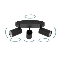 EGLO connect Telimbela-Z taklampe 3 lysk, svart