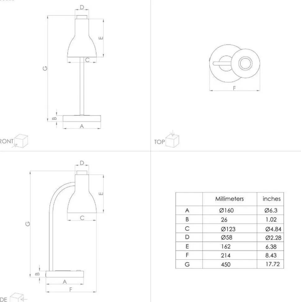 EGLO Veradal-QI LED-bordlampe med touchdimmer