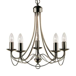 Elegant lysekrone MAYPOLE med 5 lyskilder