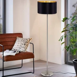 Elegant tekstilgulvlampe Maserlo