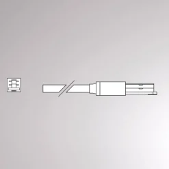 Endetilkobling for Volare skinnekabel 2 m svart