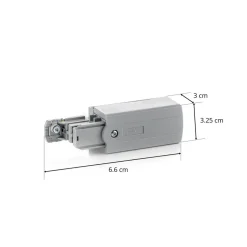 Endetilkobling høyre for strømskinne Noa grå