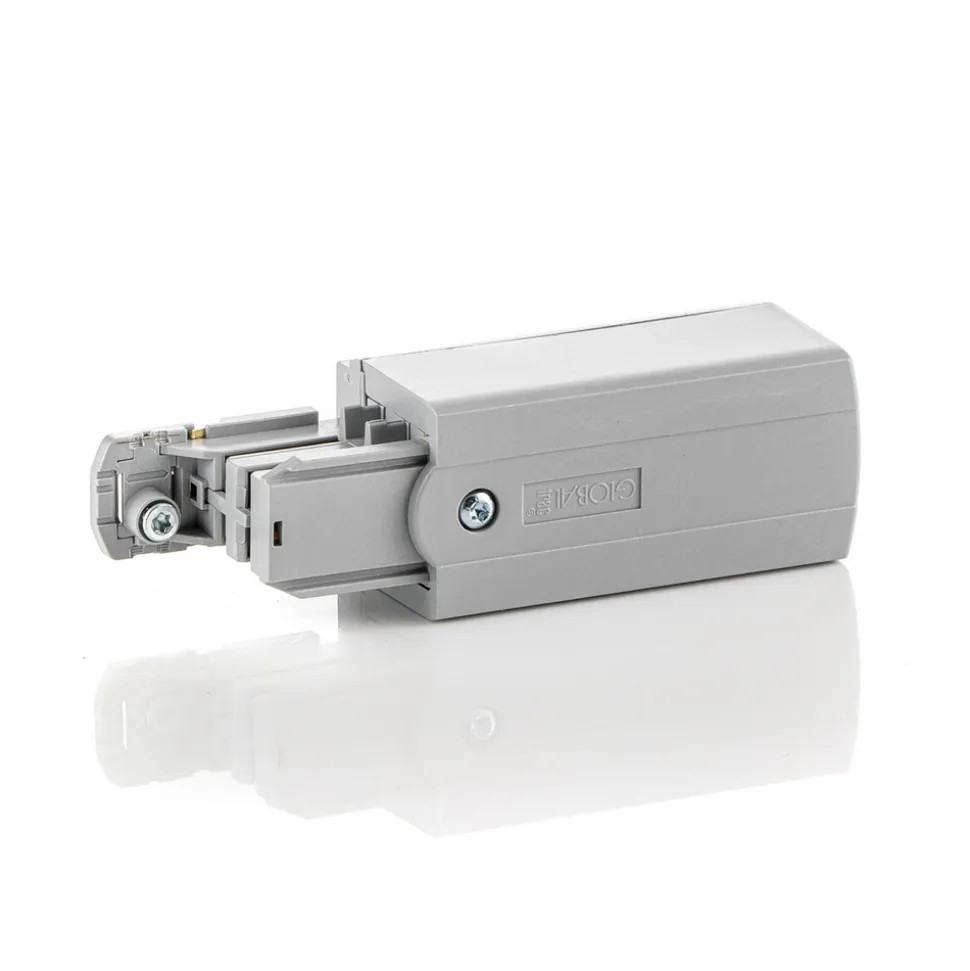 Endetilkobling venstre for strømskinne Noa grå