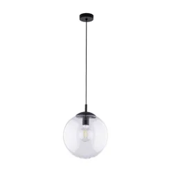 Esme hengelampe, Ø 35 cm, transparent, glass, globe, E27