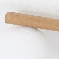 Estera taklampe, opalt glass, tre, 3 lyskilder