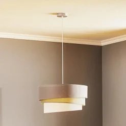 Euluna Trio hengelampe beige/akvamarin/écru Ø45cm