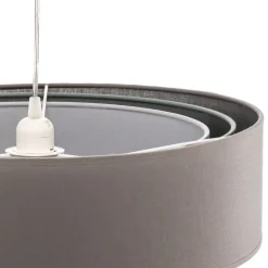 Euluna Trio hengelampe beige/akvamarin/écru Ø45cm