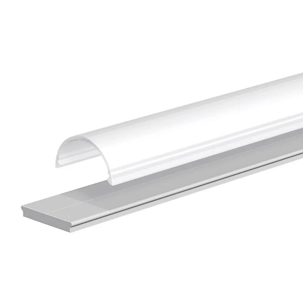 EVN APFLAT5 alum.-profil, 200cm, halvrundt deksel