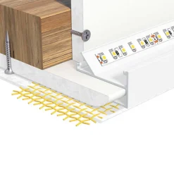 EVN APTBH alu.-profil rettet mot taket, 100cm hvit
