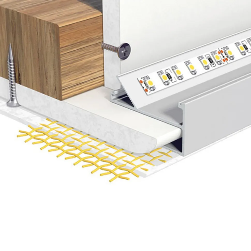 EVN APTBH alu.-profil, rettet mot taket, 200cm alu