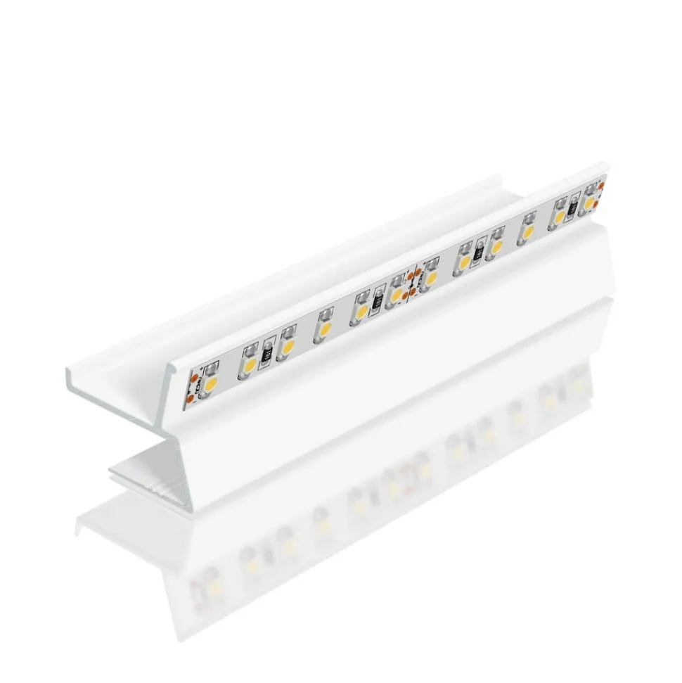 EVN APTBU alu.-profil rettet mot veggen 100cm hvit