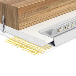 EVN APTBU alu.-profil rettet mot veggen, 100cm alu