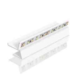 EVN APTBU alu.-profil rettet mot veggen 200cm hvit