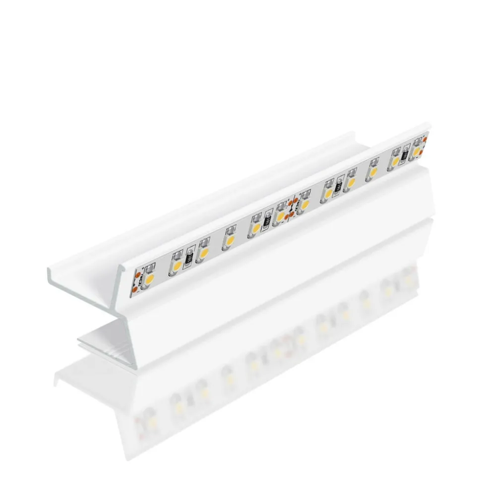 EVN APTBU alu.-profil rettet mot veggen 200cm hvit