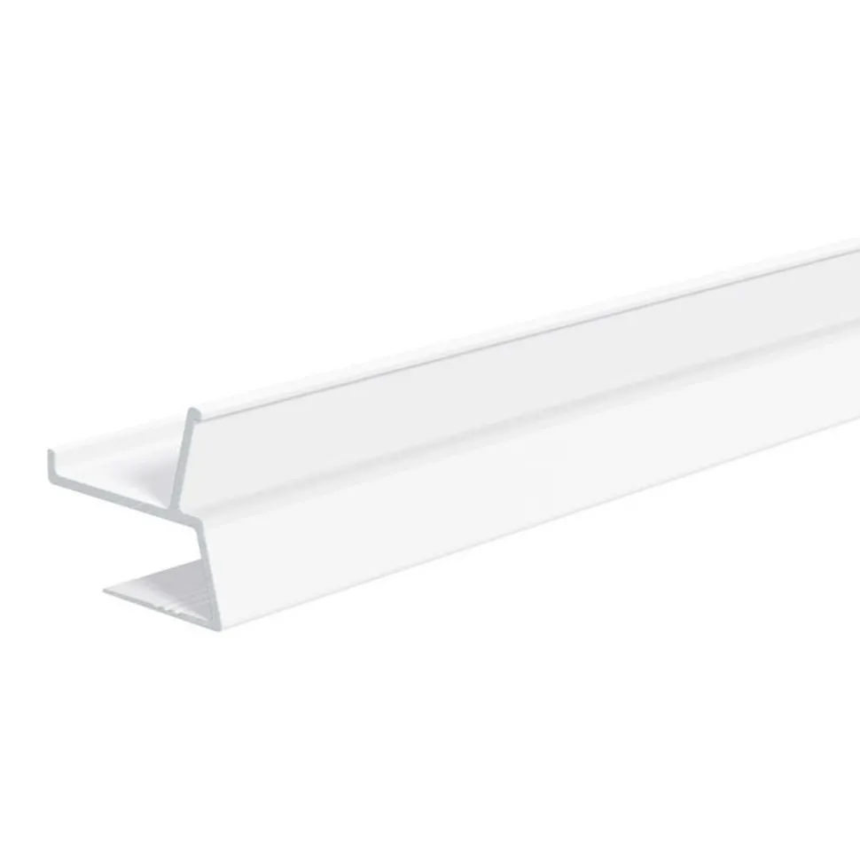 EVN APTBU alu.-profil rettet mot veggen 200cm hvit