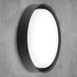 EVN LED utendørs taklampe Tectum, antrasitt, Ø 25 cm