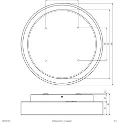 EVN LED utendørs taklampe Tectum, antrasitt, Ø 25 cm