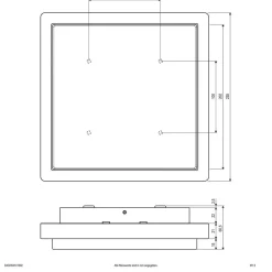 EVN LED utendørs taklampe Tectum, 23x23 cm, antrasitt, 150°, 150