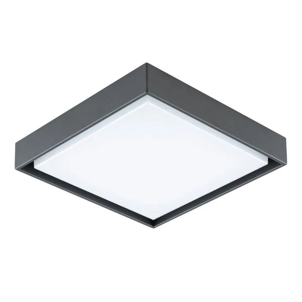 EVN LED utendørs taklampe Tectum, 24x24 cm, antrasitt, 110°, 110