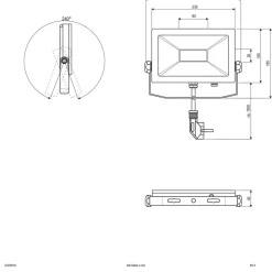 EVN LFA utendørs spot med sølvplugg 5 700K 30W