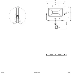 EVN LFA utendørs spot med sølvplugg 3000K 15W