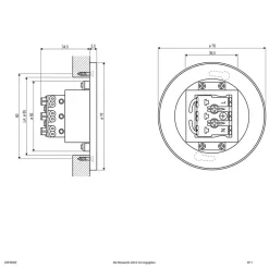 EVN LR230 LED innfelt vegglampe direkte hvit