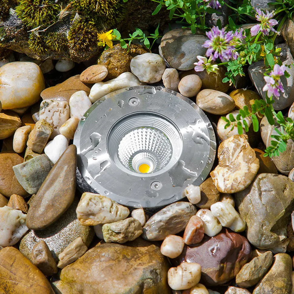 EVN Meerkat, rund, 60°, stål, 6W, 3.000 K