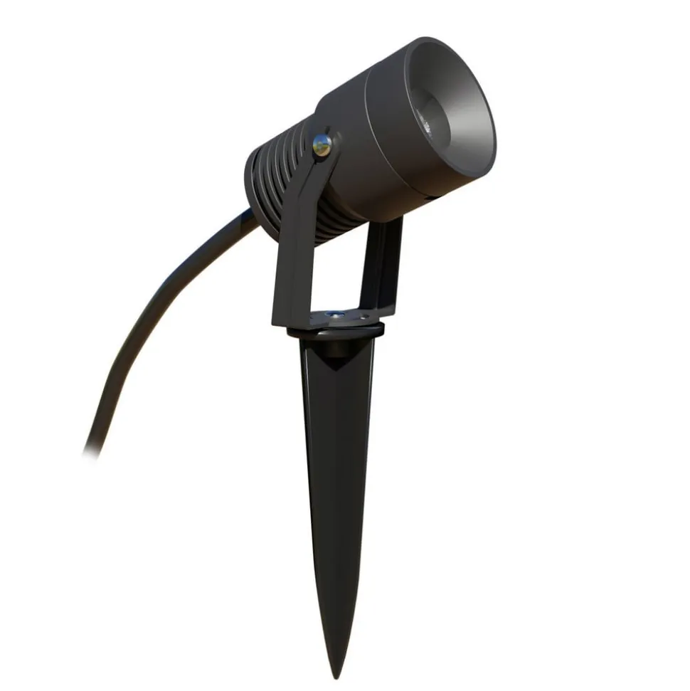 EVN Merlo LED-hagespotlight med jordspyd, 3 000K, 10 W