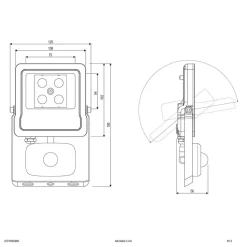 EVN Panthera utespot sensor IP44 10W 3 000K