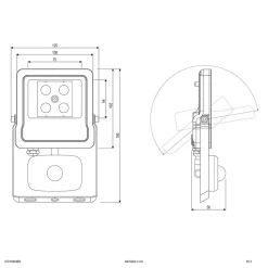 EVN Panthera utespot sensor IP44 10W 4 000K