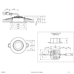 EVN PC20 innfellingslampe rund 3 000 K alu