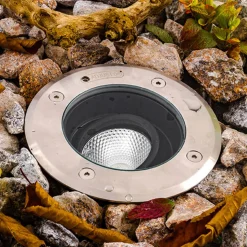 EVN Pentola innbyggingslampe stål Ø13,5cm 3.000K