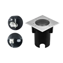 EVN Pentola innbyggingslampe stål 13,5x13,5 3.000K